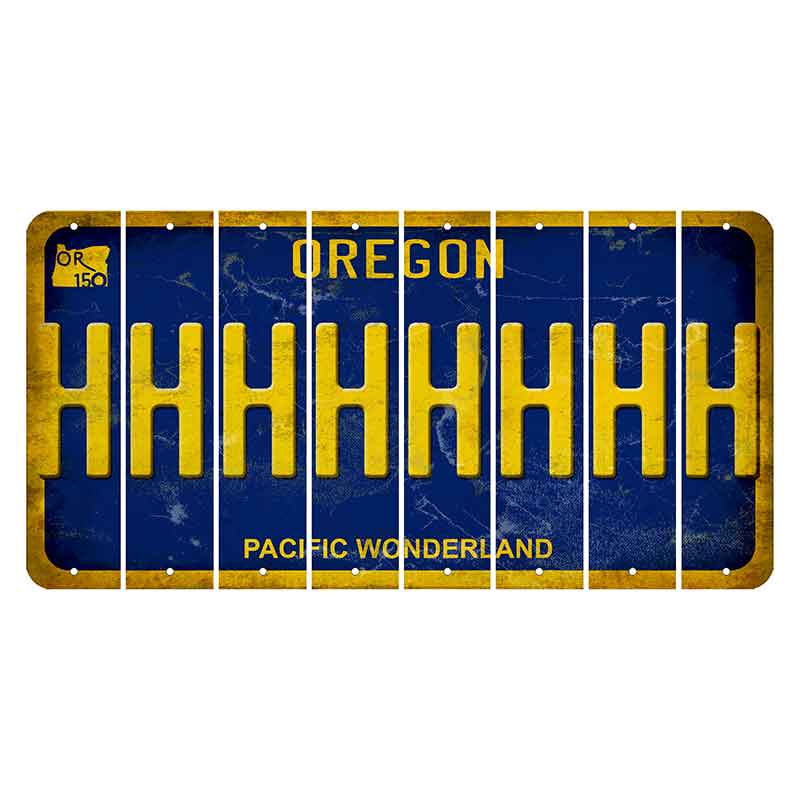 Oregon Pacific Wonderland Cut License Plate Strips (Set of 8) H