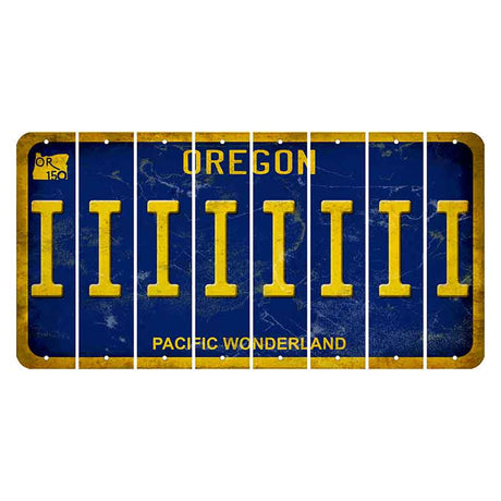 Oregon Pacific Wonderland Cut License Plate Strips (Set of 8) I