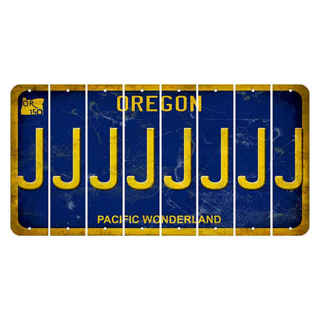 Oregon Pacific Wonderland Cut License Plate Strips (Set of 8) J