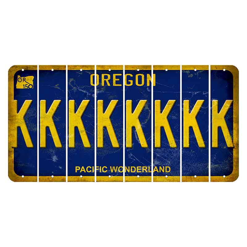 Oregon Pacific Wonderland Cut License Plate Strips (Set of 8) K