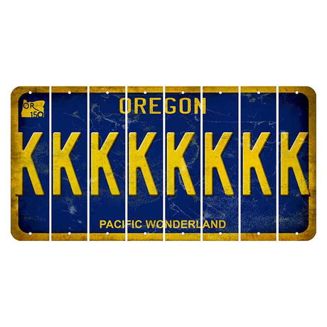 Oregon Pacific Wonderland Cut License Plate Strips (Set of 8) K