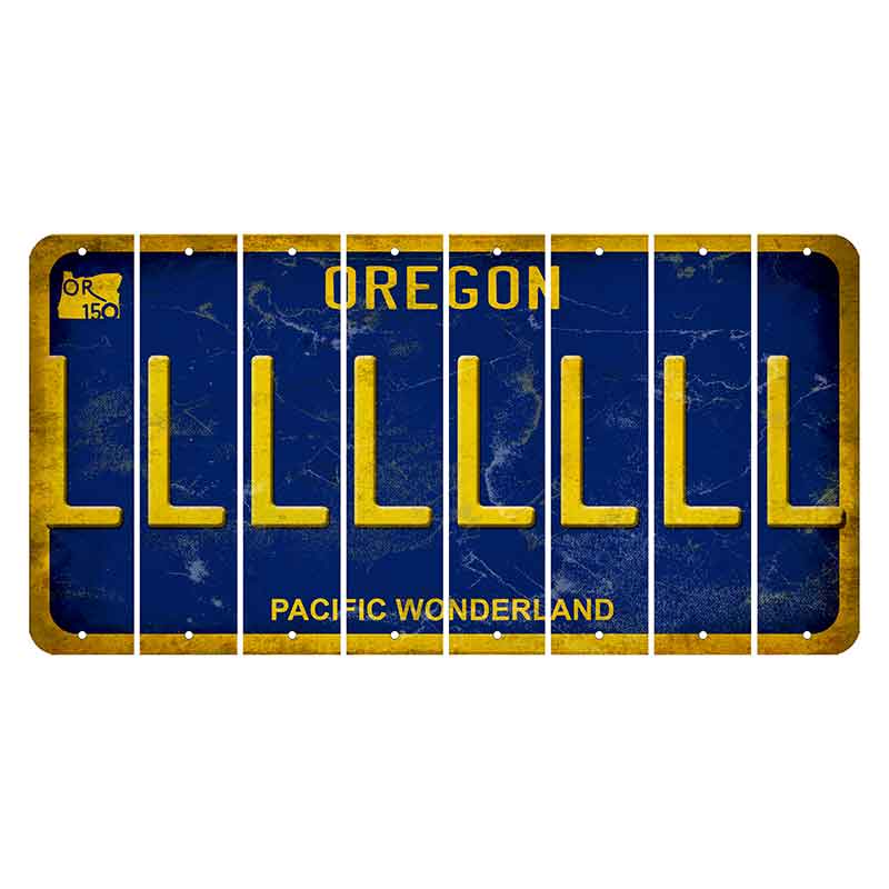 Oregon Pacific Wonderland Cut License Plate Strips (Set of 8) L