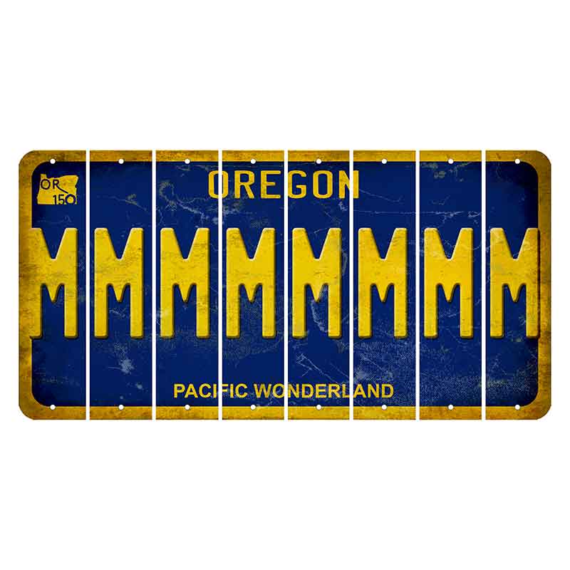 Oregon Pacific Wonderland Cut License Plate Strips (Set of 8) M