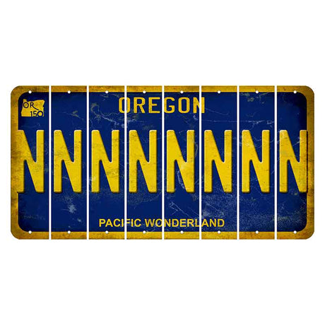 Oregon Pacific Wonderland Cut License Plate Strips (Set of 8) N