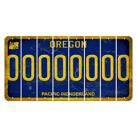 Oregon Pacific Wonderland Cut License Plate Strips (Set of 8) O