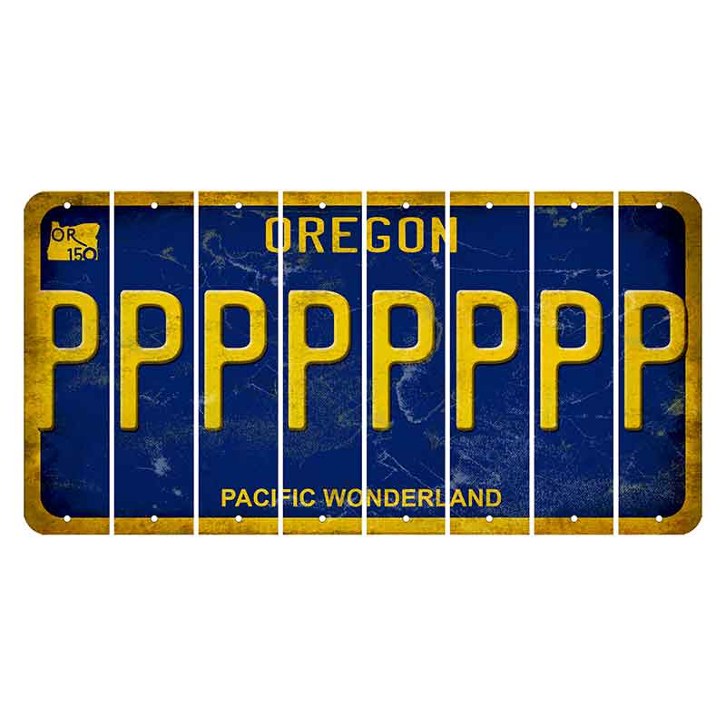 Oregon Pacific Wonderland Cut License Plate Strips (Set of 8) P