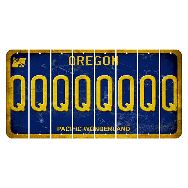 Oregon Pacific Wonderland Cut License Plate Strips (Set of 8) Q