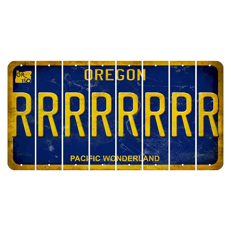 Oregon Pacific Wonderland Cut License Plate Strips (Set of 8) R