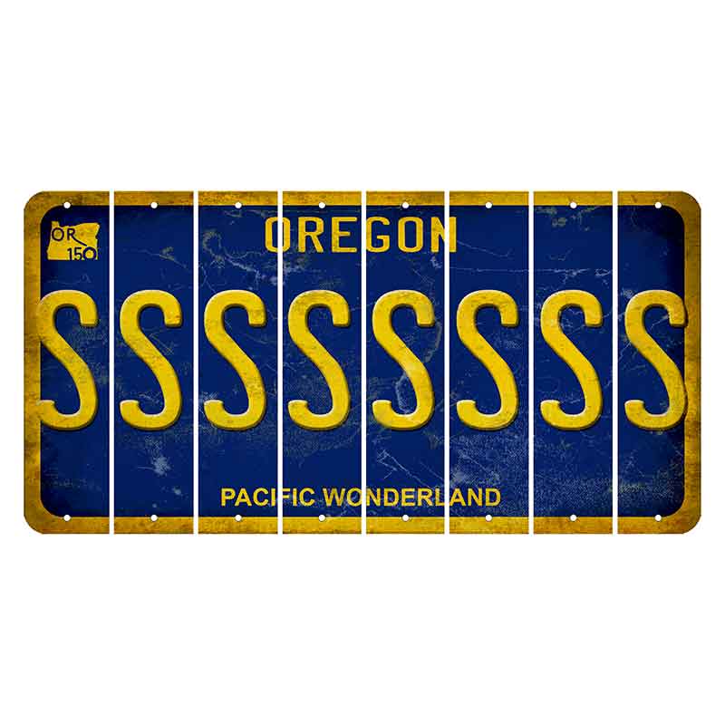 Oregon Pacific Wonderland Cut License Plate Strips (Set of 8) S