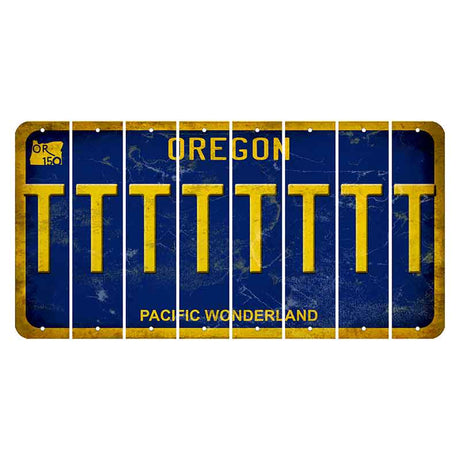 Oregon Pacific Wonderland Cut License Plate Strips (Set of 8) T