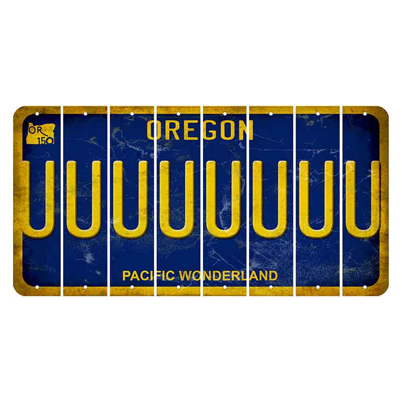 Oregon Pacific Wonderland Cut License Plate Strips (Set of 8) U