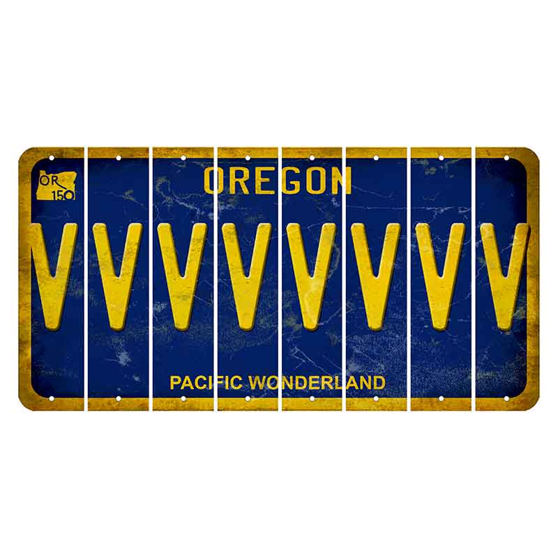 Oregon Pacific Wonderland Cut License Plate Strips (Set of 8) V