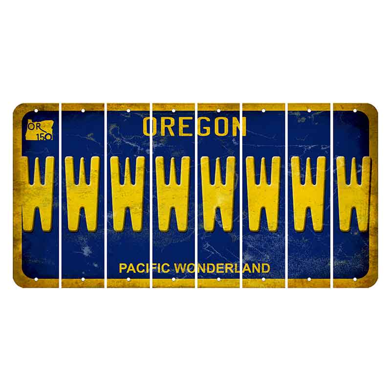 Oregon Pacific Wonderland Cut License Plate Strips (Set of 8) W