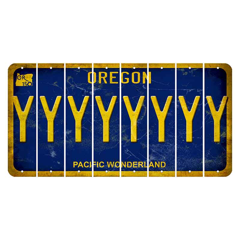 Oregon Pacific Wonderland Cut License Plate Strips (Set of 8) Y