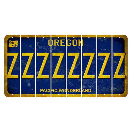 Oregon Pacific Wonderland Cut License Plate Strips (Set of 8) Z