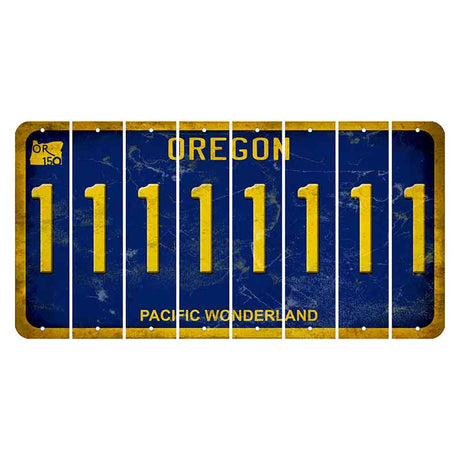 Oregon Pacific Wonderland Cut License Plate Strips (Set of 8) 1