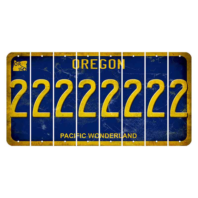 Oregon Pacific Wonderland Cut License Plate Strips (Set of 8) 2