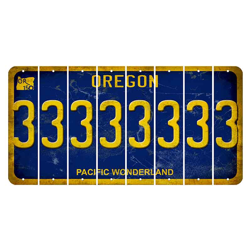 Oregon Pacific Wonderland Cut License Plate Strips (Set of 8) 3