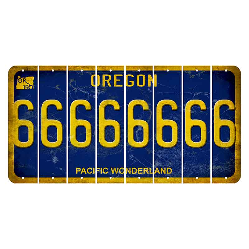 Oregon Pacific Wonderland Cut License Plate Strips (Set of 8) 6