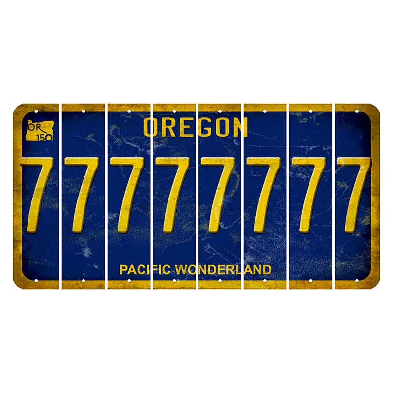 Oregon Pacific Wonderland Cut License Plate Strips (Set of 8) 7