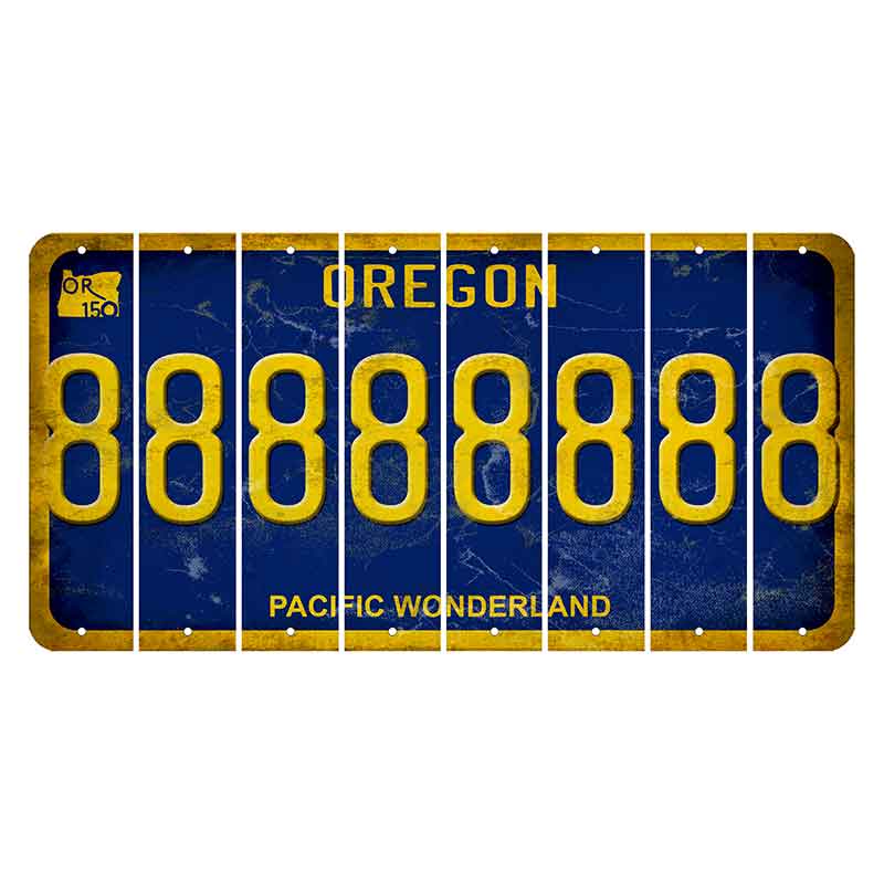 Oregon Pacific Wonderland Cut License Plate Strips (Set of 8) 8