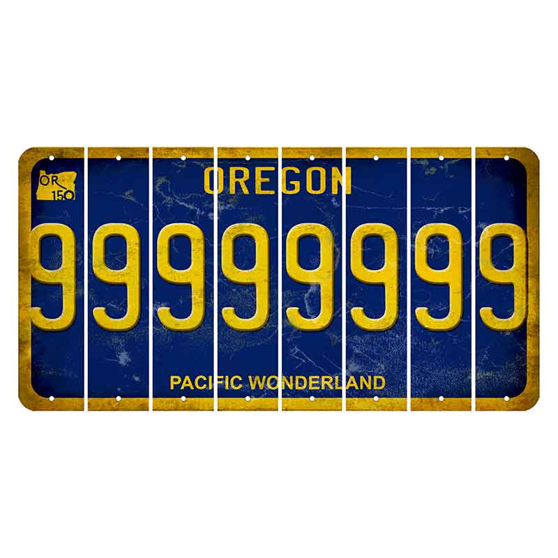 Oregon Pacific Wonderland Cut License Plate Strips (Set of 8) 9