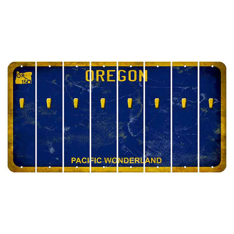 Oregon Pacific Wonderland Cut License Plate Strips (Set of 8) Apostrophe