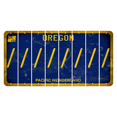 Oregon Pacific Wonderland Cut License Plate Strips (Set of 8) Forward Slash