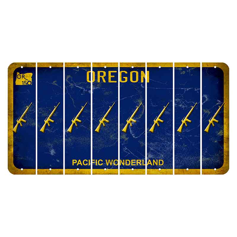 Oregon Pacific Wonderland Cut License Plate Strips (Set of 8) Rifle