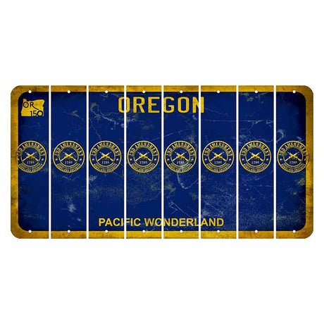 Oregon Pacific Wonderland Cut License Plate Strips (Set of 8) 2nd Amendment