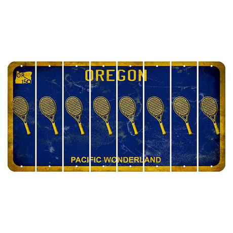 Oregon Pacific Wonderland Cut License Plate Strips (Set of 8) Tennis Racket