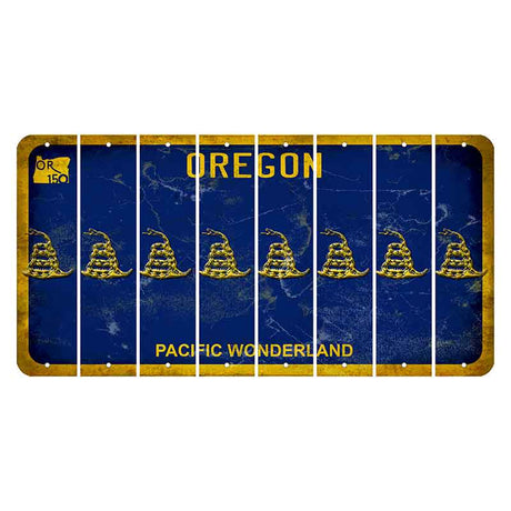 Oregon Pacific Wonderland Cut License Plate Strips (Set of 8) Gadsden