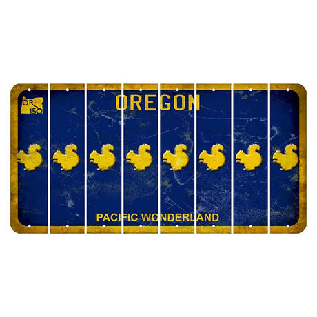 Oregon Pacific Wonderland Cut License Plate Strips (Set of 8) Squirrel