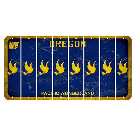 Oregon Pacific Wonderland Cut License Plate Strips (Set of 8) Dove