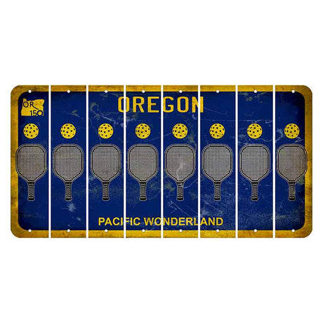 Oregon Pacific Wonderland Cut License Plate Strips (Set of 8) Pickleball