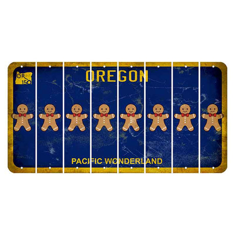 Oregon Pacific Wonderland Cut License Plate Strips (Set of 8) Gingerbread Man