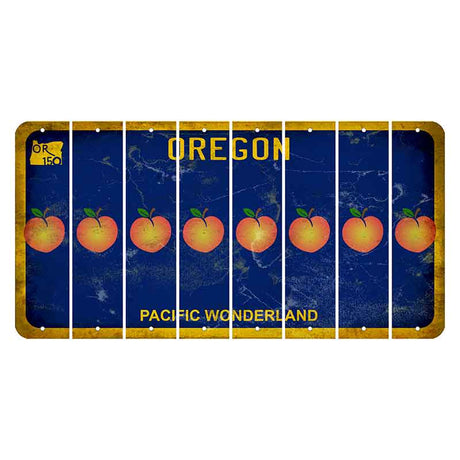 Oregon Pacific Wonderland Cut License Plate Strips (Set of 8) Peach