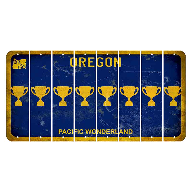 Oregon Pacific Wonderland Cut License Plate Strips (Set of 8) Trophy