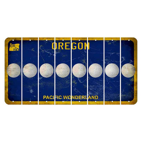 Oregon Pacific Wonderland Cut License Plate Strips (Set of 8) Golfball