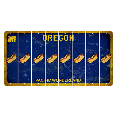 Oregon Pacific Wonderland Cut License Plate Strips (Set of 8) Hotdog