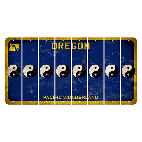 Oregon Pacific Wonderland Cut License Plate Strips (Set of 8) Yin Yang