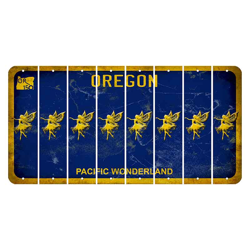 Oregon Pacific Wonderland Cut License Plate Strips (Set of 8) Fairy