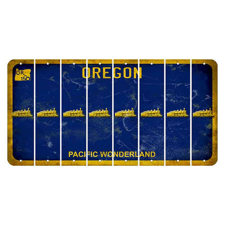 Oregon Pacific Wonderland Cut License Plate Strips (Set of 8) Train