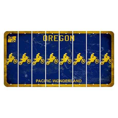 Oregon Pacific Wonderland Cut License Plate Strips (Set of 8) Dirtbike Rider