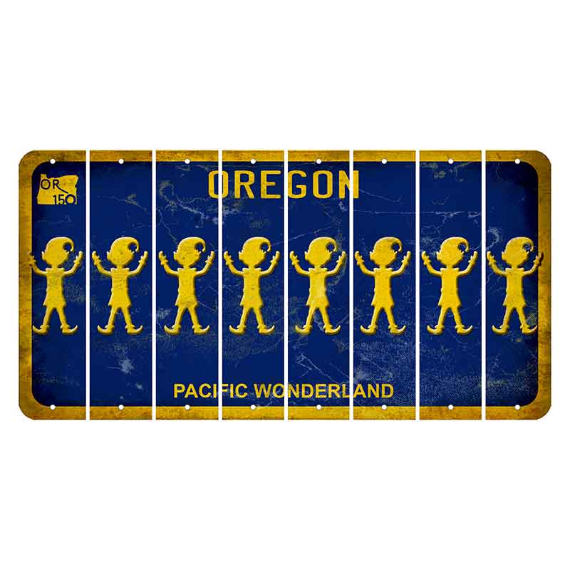 Oregon Pacific Wonderland Cut License Plate Strips (Set of 8) Elf