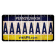 Pennsylvania vistiPA Cut License Plate Strips (Set of 8) A