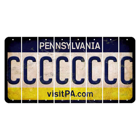 Pennsylvania vistiPA Cut License Plate Strips (Set of 8) C