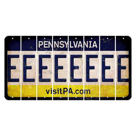 Pennsylvania vistiPA Cut License Plate Strips (Set of 8) E