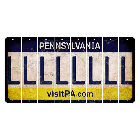 Pennsylvania vistiPA Cut License Plate Strips (Set of 8) L