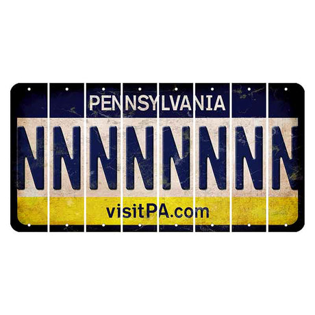 Pennsylvania vistiPA Cut License Plate Strips (Set of 8) N